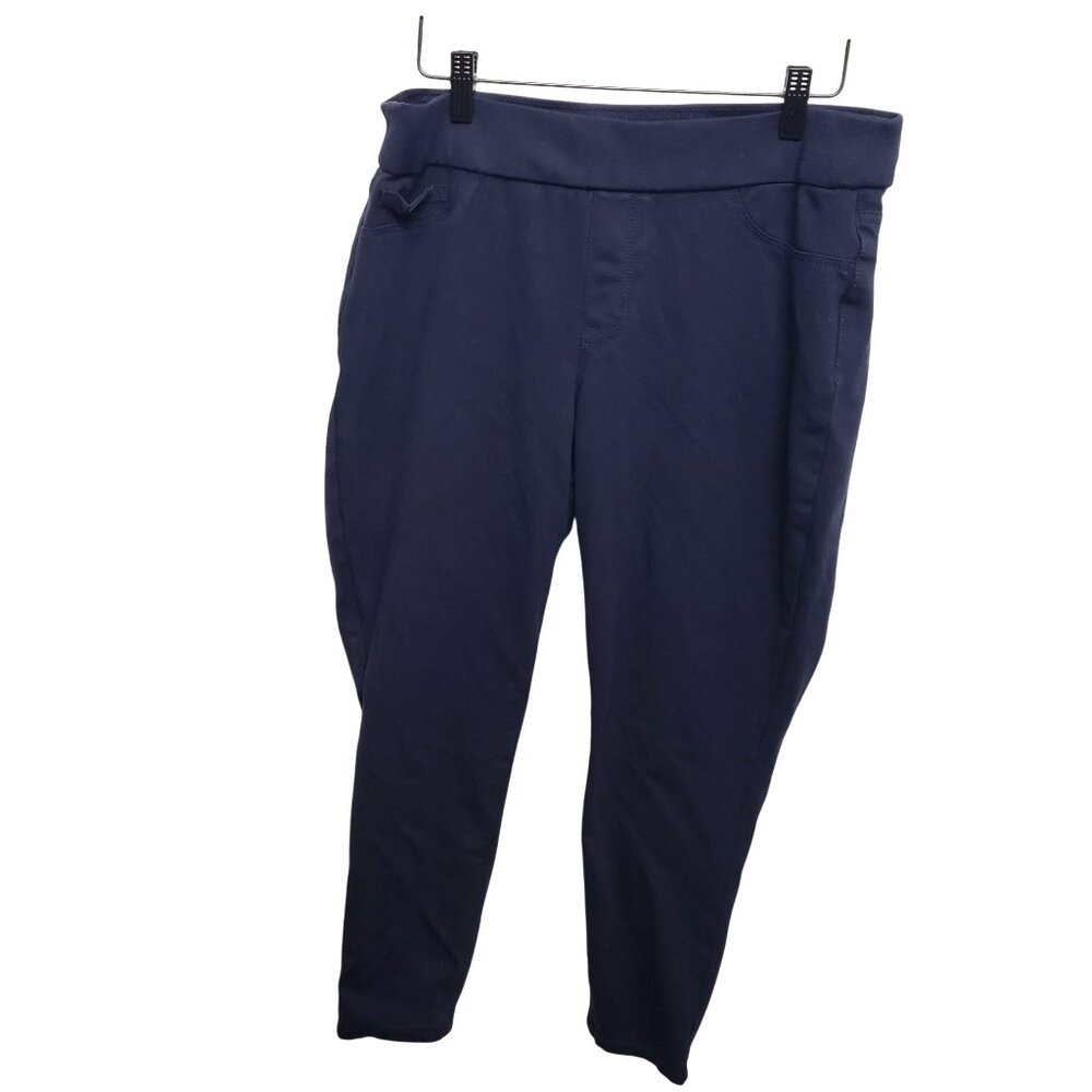 Nine West Skinny Strech Career Pant Blue Pockets Size Large